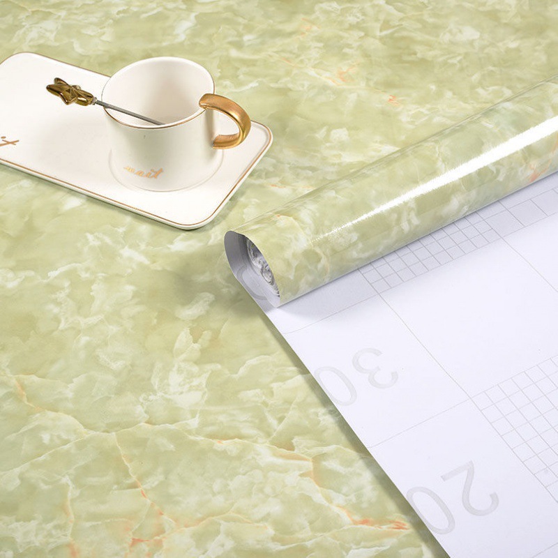 Waterproof Oil-proof Wall Paper Self Adhesive White Marble Background Vinyl Film Wall Stickers