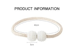 2pcs/set  Magnetic Pearl Curtain Clip Curtain Holders Tieback Buckle Clips Hanging Ball Buckle Tie Back Curtain Accessories Home Decor