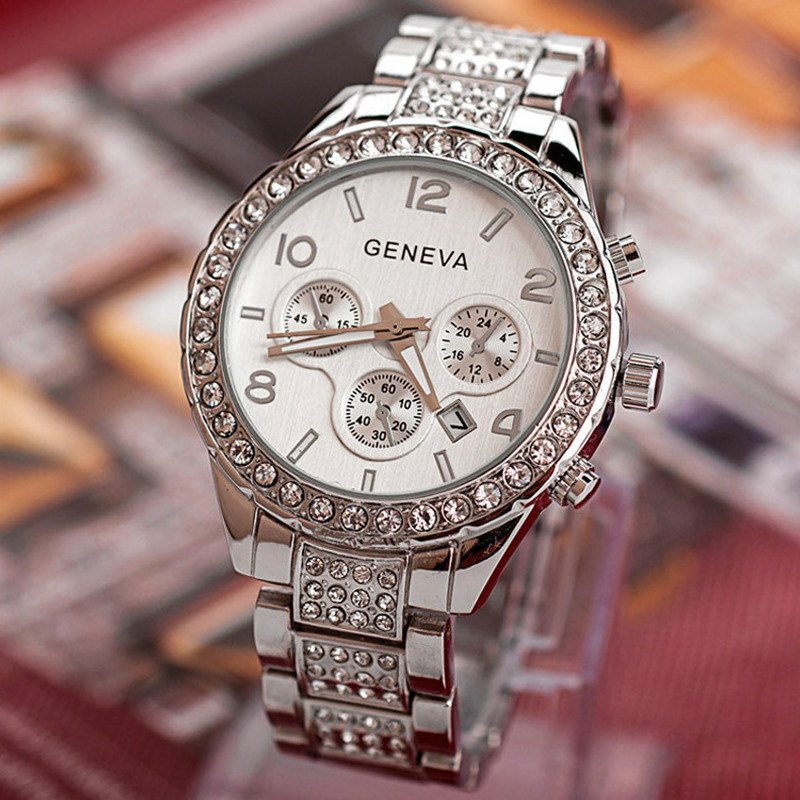 Watches Ladies Stainless Steel Exquisite Watchs Rhinestone Luxury Casual Japan Quartz Watch Women