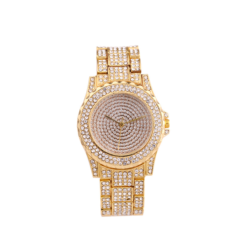 Quartz Watches Man Women Fashion Bling Casual Ladies Watche Female Gold Watchs Crystal Diamond Watch