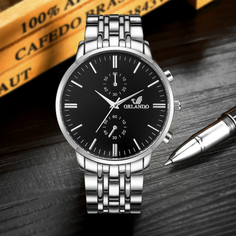 Fashion watches men business steel belt watchs japan quartz watche watchs gold silver watched watch
