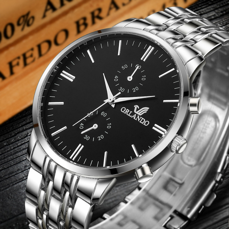 Fashion watches men business steel belt watchs japan quartz watche watchs gold silver watched watch