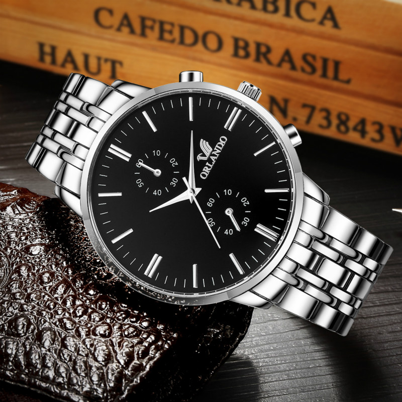 Fashion watches men business steel belt watchs japan quartz watche watchs gold silver watched watch