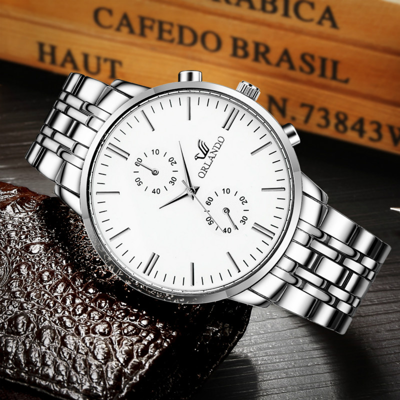 Fashion watches men business steel belt watchs japan quartz watche watchs gold silver watched watch