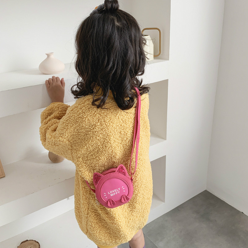 Korean Princess Fashion Cat Shoulder Messenger Bag Cute Girl Baby Chain Accessories Handbags Wallet