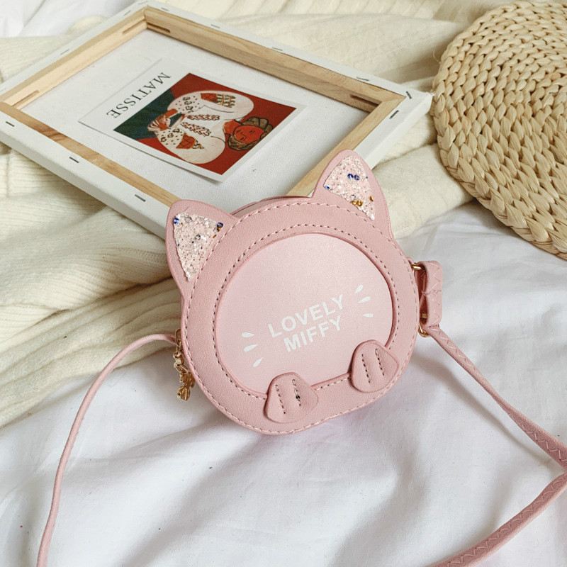 Korean Princess Fashion Cat Shoulder Messenger Bag Cute Girl Baby Chain Accessories Handbags Wallet