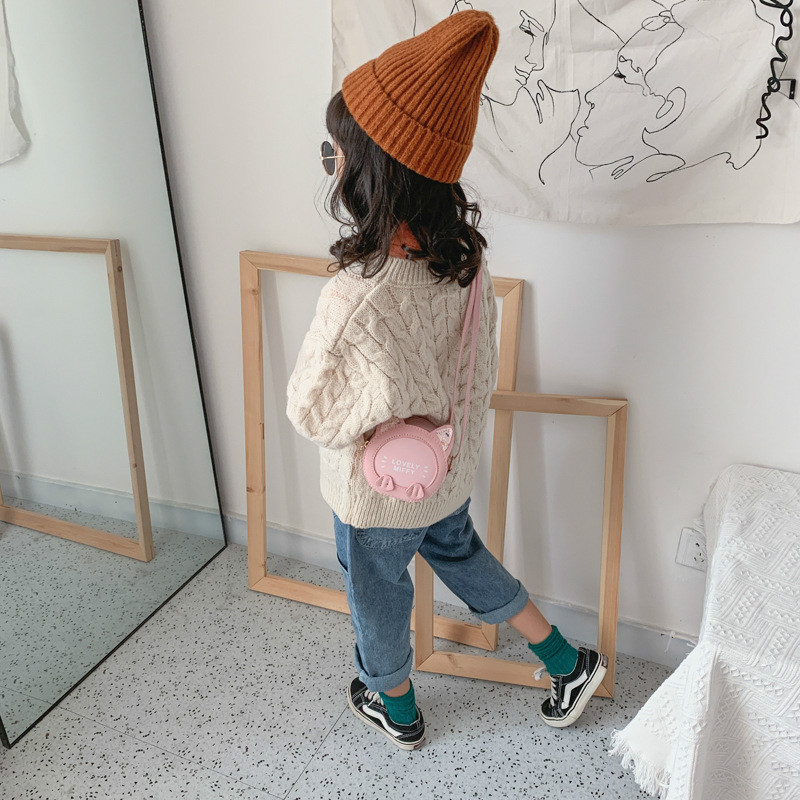 Korean Princess Fashion Cat Shoulder Messenger Bag Cute Girl Baby Chain Accessories Handbags Wallet
