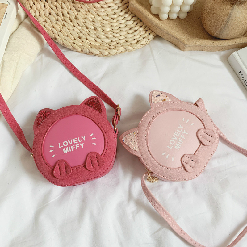 Korean Princess Fashion Cat Shoulder Messenger Bag Cute Girl Baby Chain Accessories Handbags Wallet
