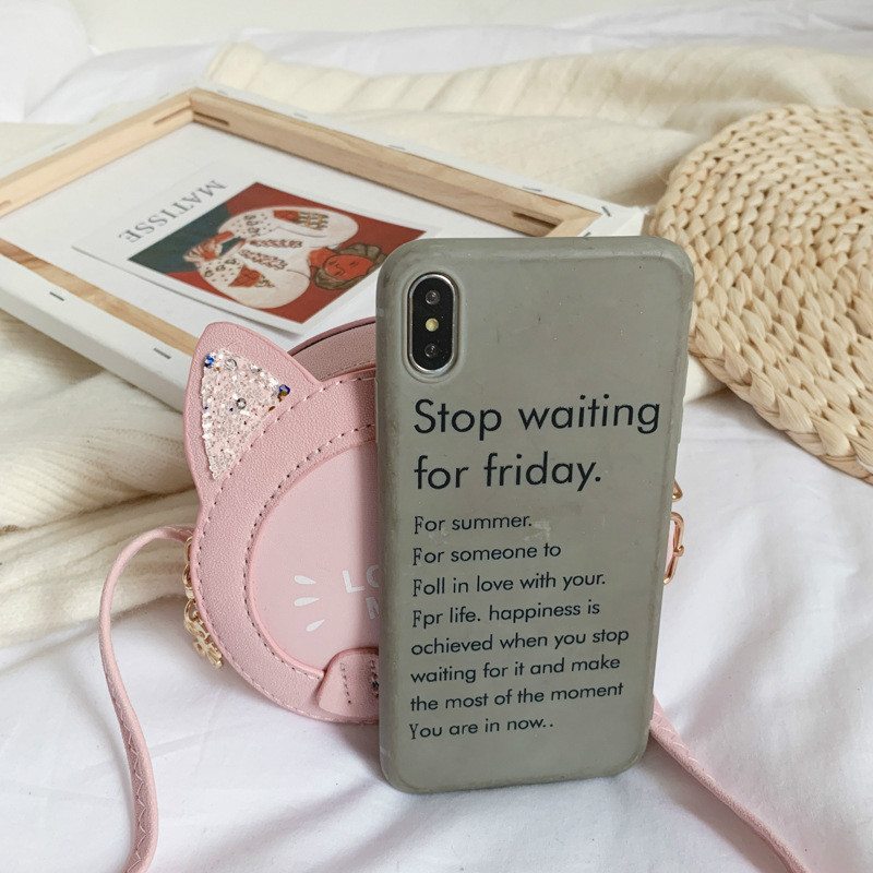 Korean Princess Fashion Cat Shoulder Messenger Bag Cute Girl Baby Chain Accessories Handbags Wallet