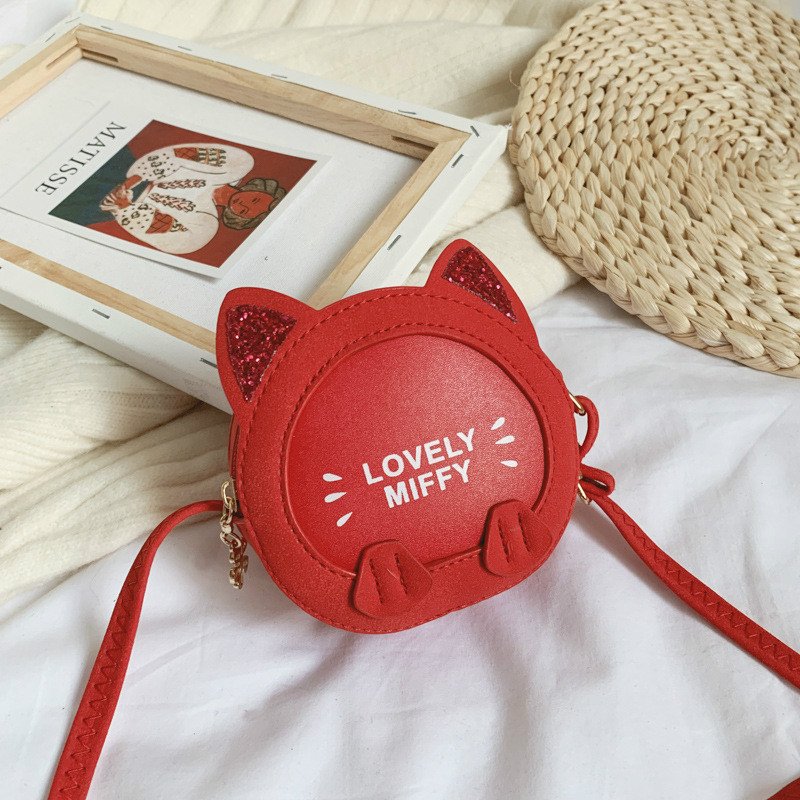Korean Princess Fashion Cat Shoulder Messenger Bag Cute Girl Baby Chain Accessories Handbags Wallet