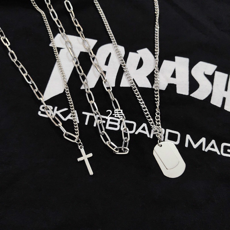3PCS/SET rendy sexy necklace multilayer hip hop long chain cool necklace for women men jewelry gifts