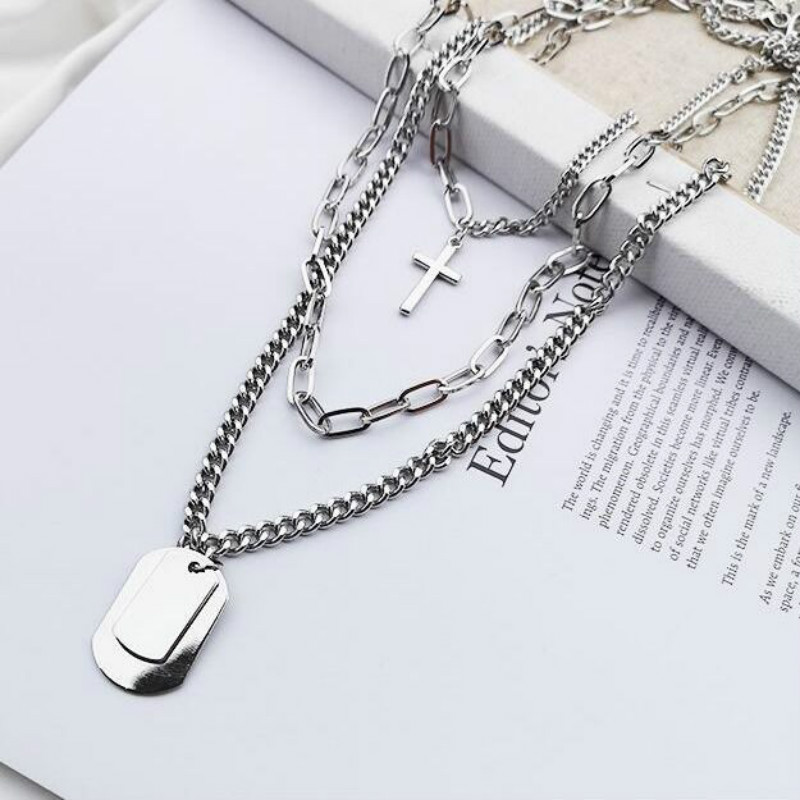 3PCS/SET rendy sexy necklace multilayer hip hop long chain cool necklace for women men jewelry gifts