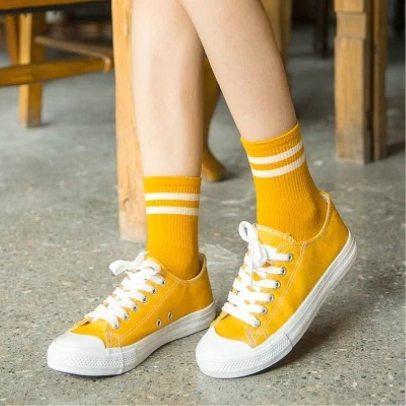 3 Pairs Funny Cute Socks Girls Cotton Loose Striped Socks Colorful Women Sox Harajuku Designer Retro
