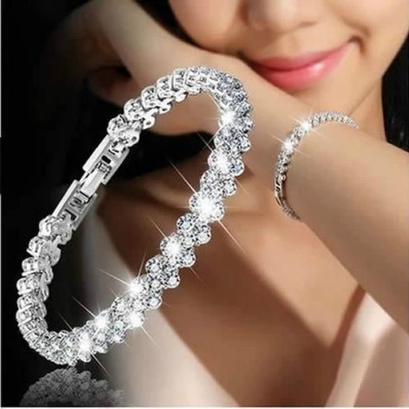Fashion bracelets for women zircon inlay jewelry gift bracelets shiny crystal jewellery bracelets