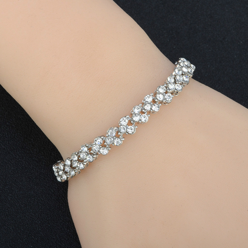 Fashion bracelets for women zircon inlay jewelry gift bracelets shiny crystal jewellery bracelets