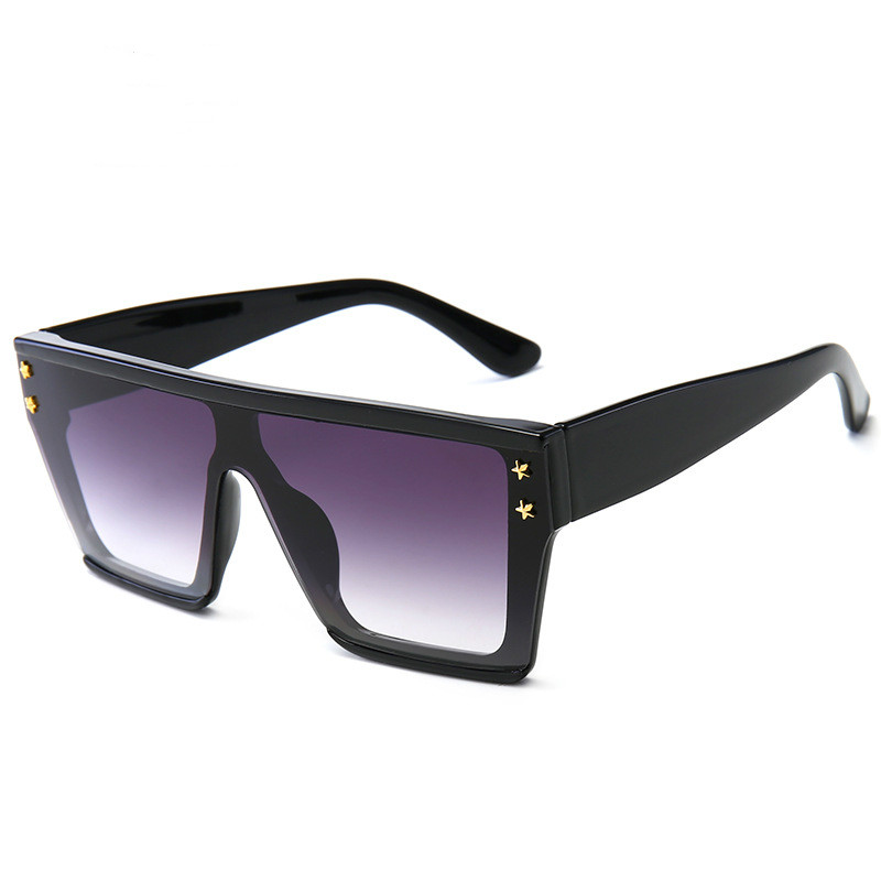 Flat Top Sunglasses Men Women Brand Square Shades UV400 Gradient Sun Glasses For Men and Ladies