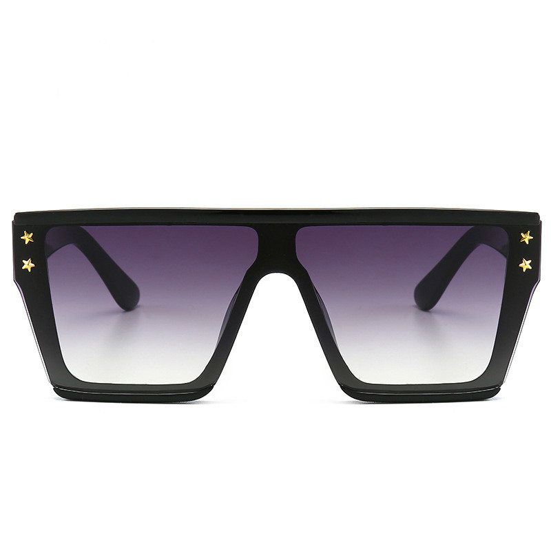 Flat Top Sunglasses Men Women Brand Square Shades UV400 Gradient Sun Glasses For Men and Ladies