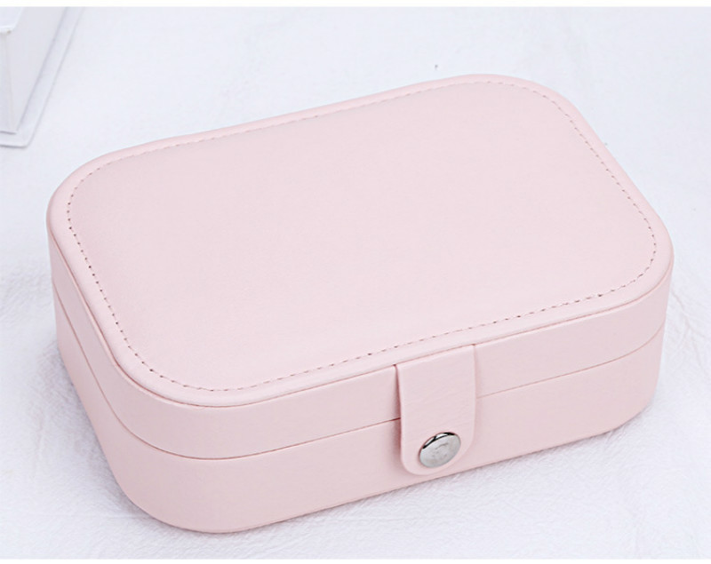 Double Jewelry Storage Box Korean Earrings Ring Velvet Jewelry Box (Excluding Jewelry)