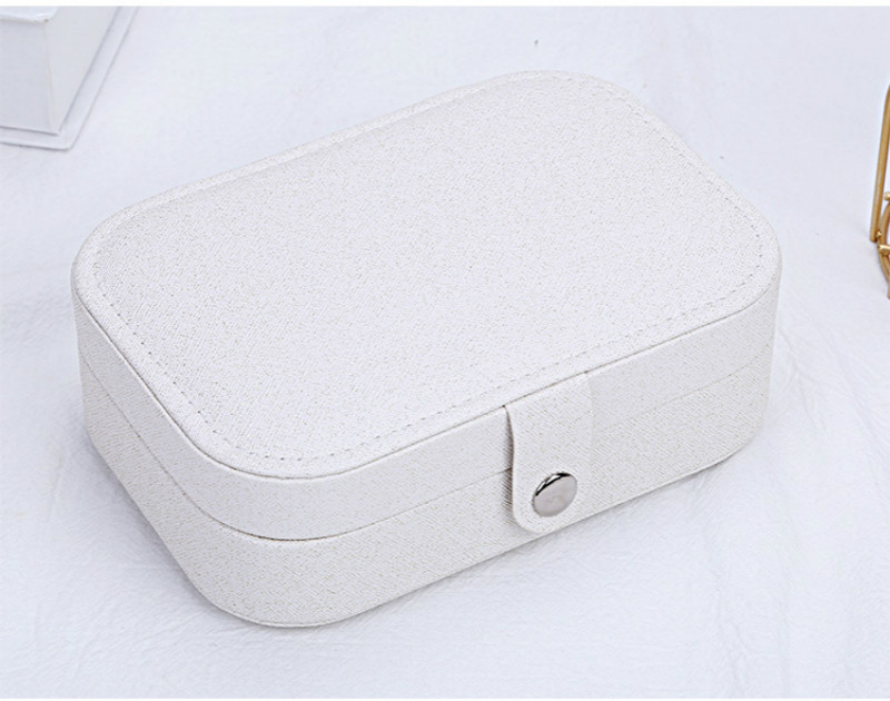 Double Jewelry Storage Box Korean Earrings Ring Velvet Jewelry Box (Excluding Jewelry)