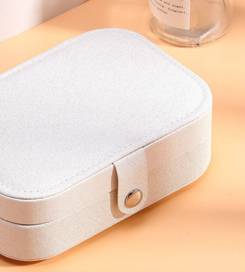 Double Jewelry Storage Box Korean Earrings Ring Velvet Jewelry Box (Excluding Jewelry)