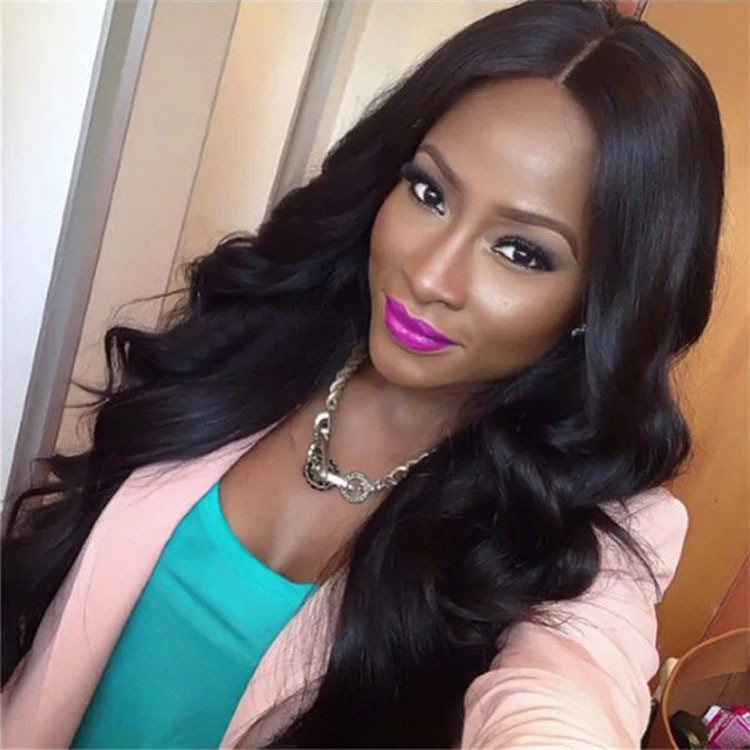 Female wig african black long curly hair Mid-point European and American fashion hoods wigs