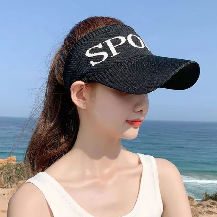 Women's sun hats Breathable sun hat outdoor ladies versatile top less baseball visor empty top hat cap