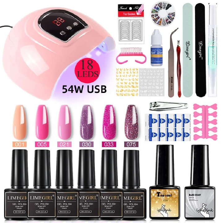 Nail polish light polishing machine set complete set of beginner nail polish glue tool set  nail enhancement tool nail enhancement phototherapy machine
