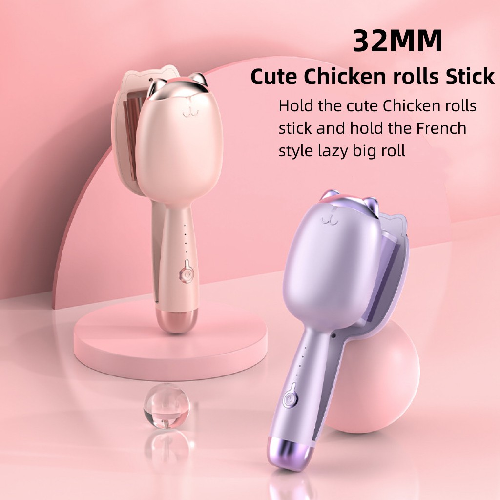 Egg Hair Rollers  Roll Curling Iron 32mm Cat Water Ripple Speed Hot Curling iron Student Large Wave Curling splint Curling iron hot comb Hot Comb