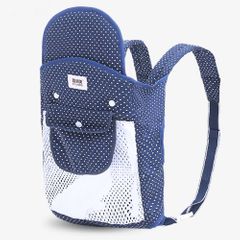 New Baby Carrier Double Shoulder Summer Breathable Multifunctional Mother Sling Maternal And Child Products Mesh Breathable Soft Dark Blue Wavelet Dots FREE SIZE