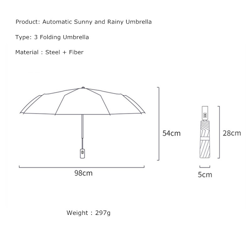 Fully Automatic Umbrella Sunscreen Anti-UV Sun Umbrella Three-fold Cartoon Rain Umbrella Folding Bear Umbrella Sunshade