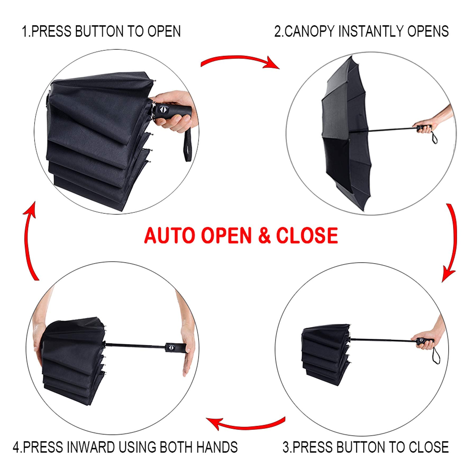 Fully Automatic Umbrella Sunscreen Anti-UV Sun Umbrella Three-fold Cartoon Rain Umbrella Folding Bear Umbrella Sunshade