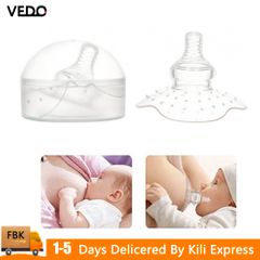 VEDO HK Silicone Nipple Protectors Feeding Nipple Shields Protection Cover Breastfeeding Nipple as pic normal White