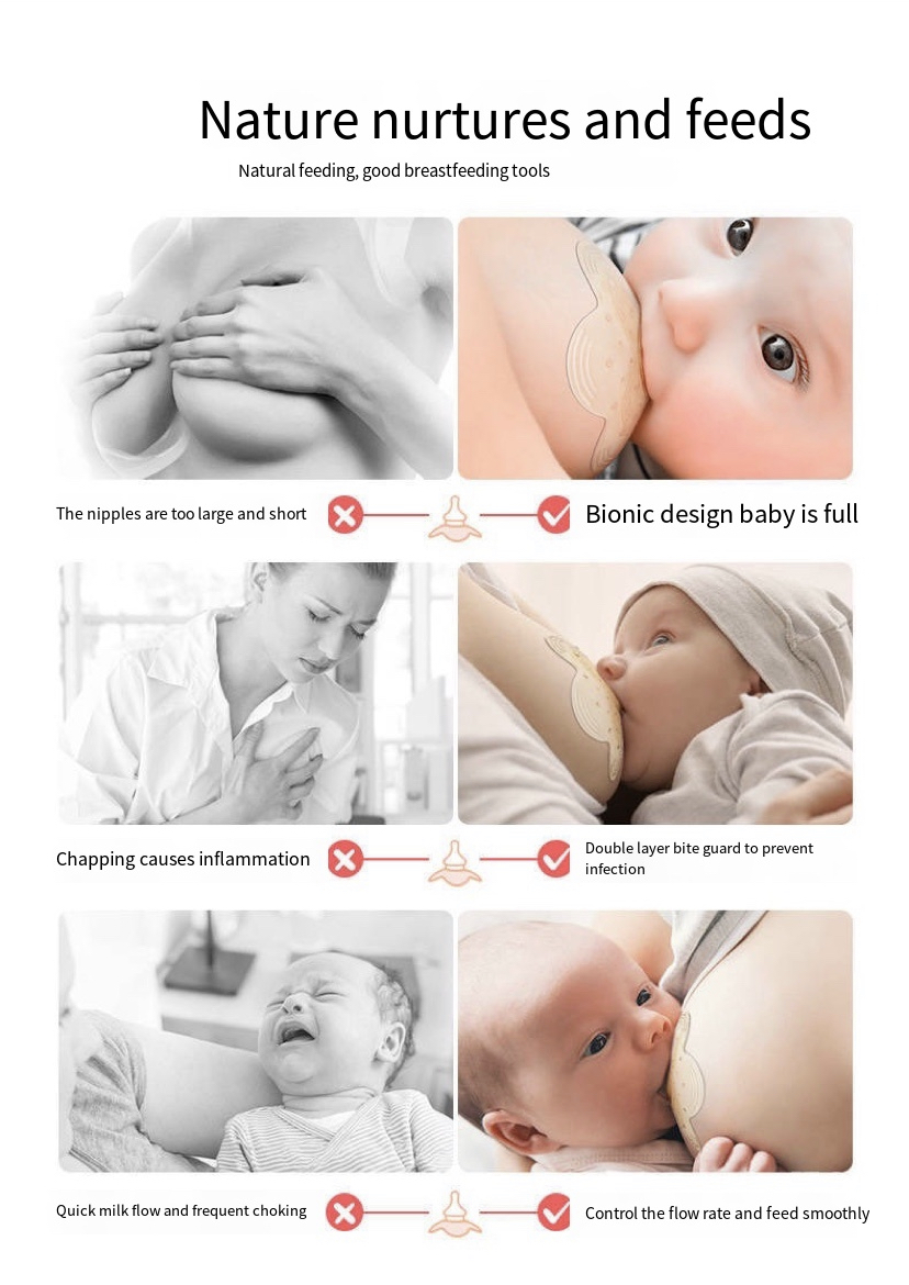 VEDO HK Silicone Nipple Protectors Feeding Nipple Shields Protection Cover Breastfeeding Nipple as pic normal