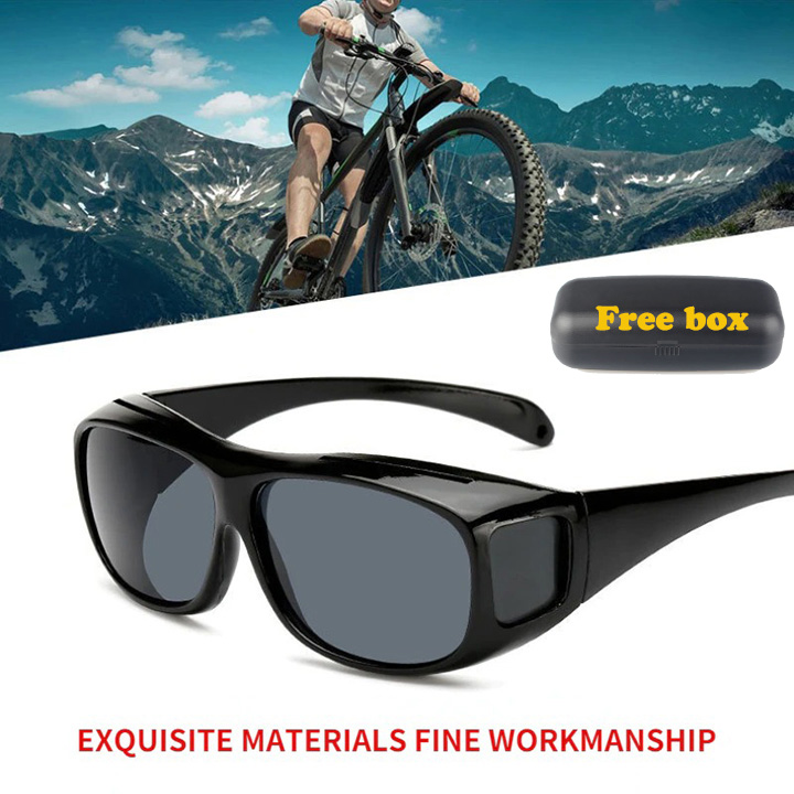 VEDO 2023 Driving Glasses Sunglasses Night-Vision Glasses Anti Glare Car Sun Glasses Bicycle Automobiles Motorcycles Fashion Polarized Night Driving Goggles Enhanced Light Glasses Black one size