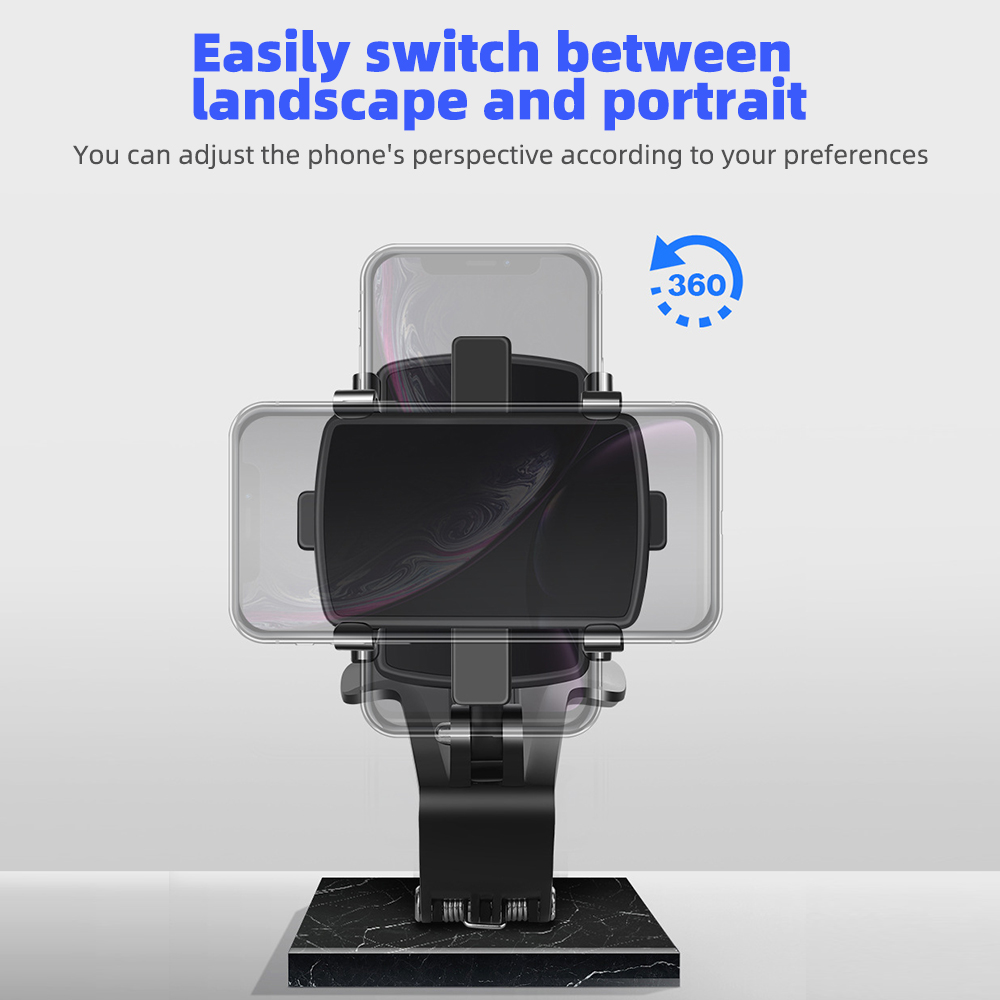 Car Dashboard Bracket Rearview Mirror Sun Visor Mobile Phone Car Holder Fold Interior Accessories