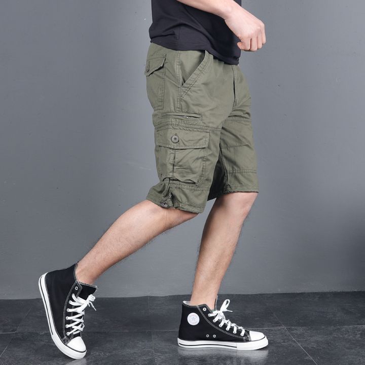 Men knee length cotton army cargo shorts – Midrand Marabastad