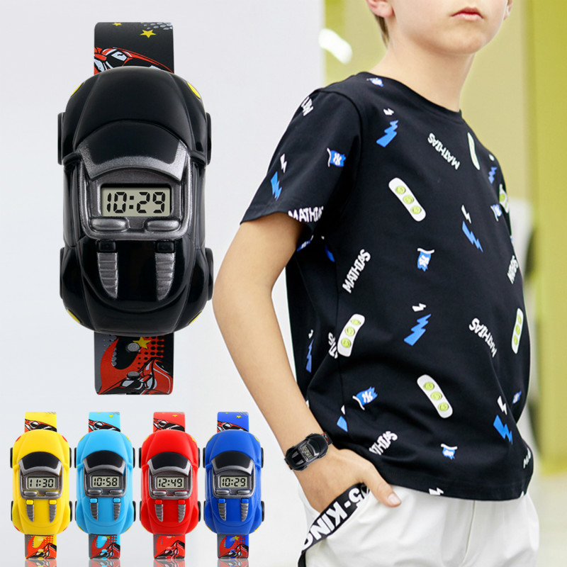 Cartoon Car Children Watch Toy for Boy Baby Fashion Electronic Watches Innovative