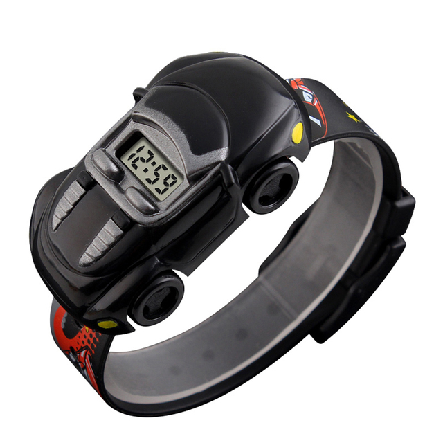 Cartoon Car Children Watch Toy for Boy Baby Fashion Electronic Watches Innovative
