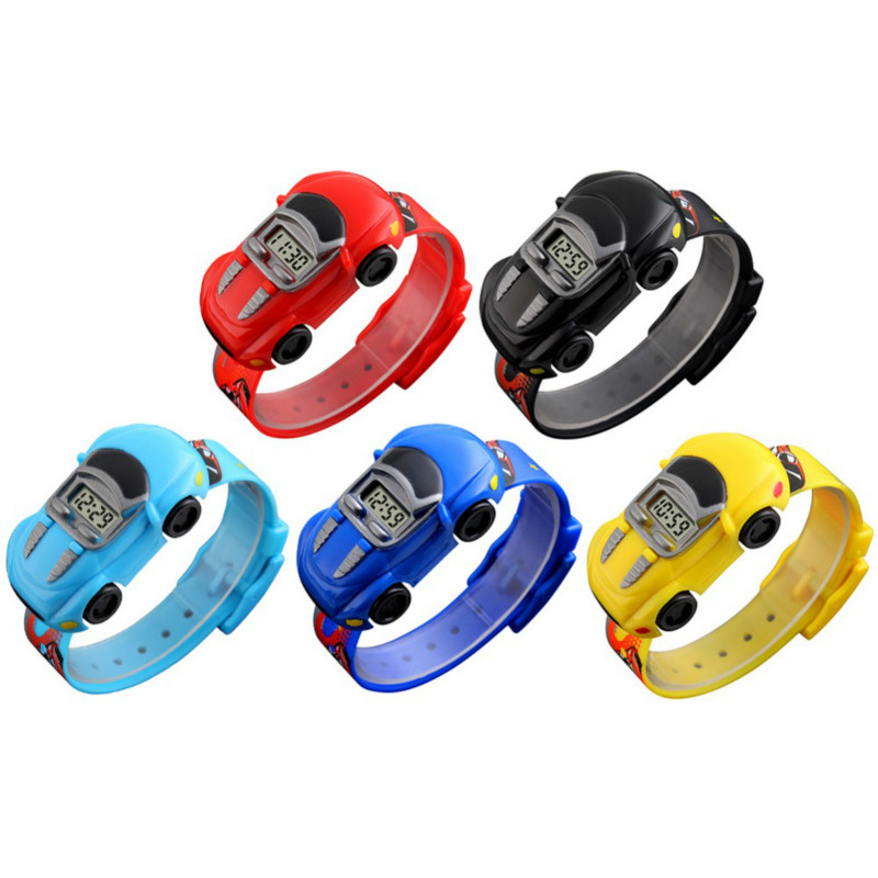 Cartoon Car Children Watch Toy for Boy Baby Fashion Electronic Watches Innovative