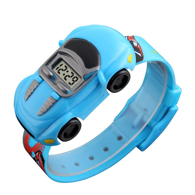 Cartoon Car Children Watch Toy for Boy Baby Fashion Electronic Watches Innovative