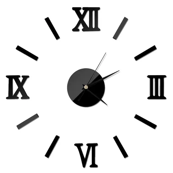 High sense of simplicity and personality go with everything Niche designs are popular this year 3D Roman Mirror Wall Clock DIY Sticker Modern Mirror Effect Interior Wall Clock High Home Clocks