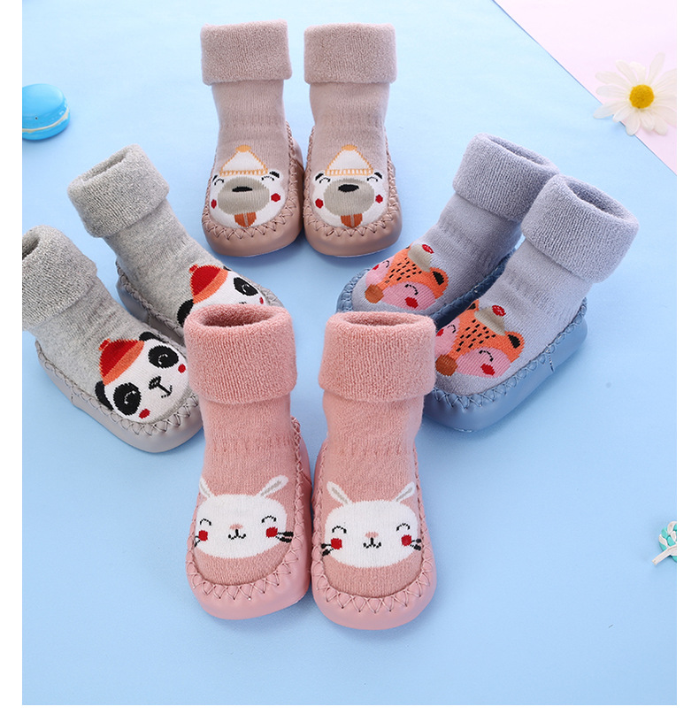 baby sock shoes with rubber soles baby socks anti slip slipper for baby girl toddlers boy socks terry warm   Baby Shoes