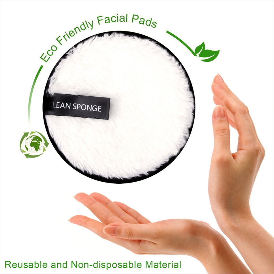 3pcs  Makeup Remover Pads Cosmetics Reusable Face Towel Make-up Wipes Cloth Washable Skin Care