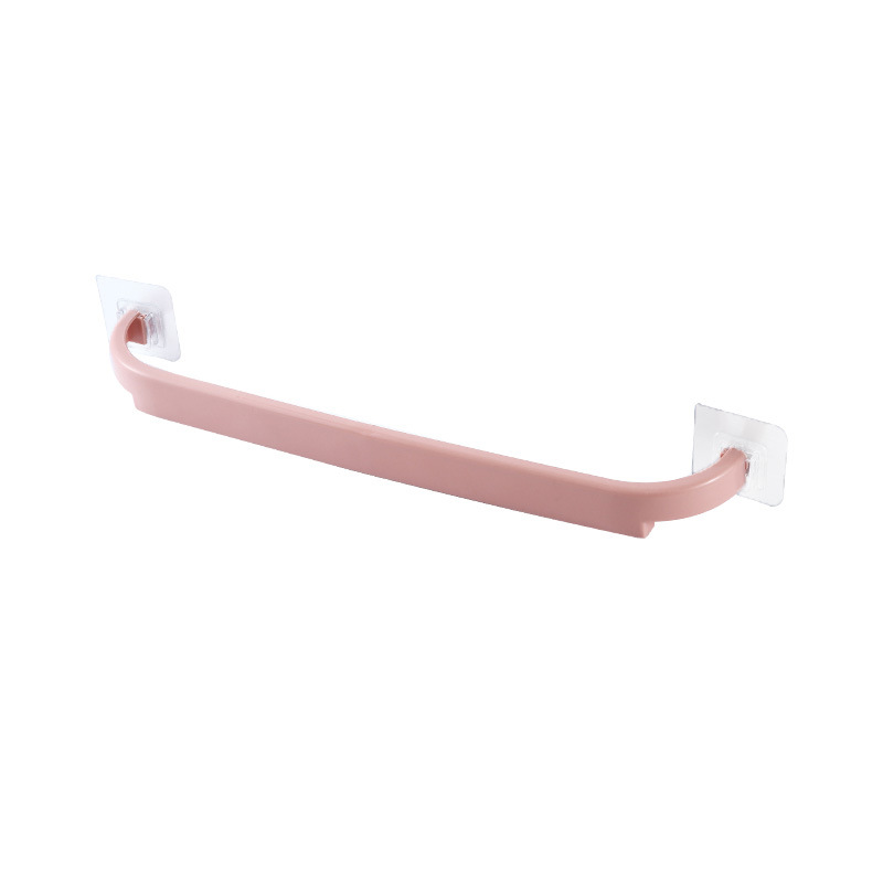Bathroom Towel Rack Hook Up Punch-Free Kitchen Single Pole Rag Hanger Bathroom Home Decor