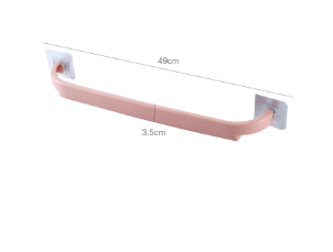 Bathroom Towel Rack Hook Up Punch-Free Kitchen Single Pole Rag Hanger Bathroom Home Decor