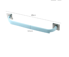 Bathroom Towel Rack Hook Up Punch-Free Kitchen Single Pole Rag Hanger Bathroom Home Decor