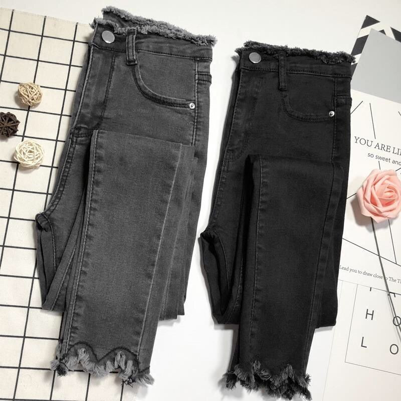 Women's jeans mom jeans 2020 new high-waist Korean version of the large size Trousers & Leggings