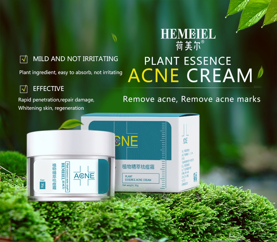 Herbal Anti-Acne Cream Oily Skin Acne Stains Moisturizing Acne Treatment Face Cream Care Acne Scar Remove Skin Care