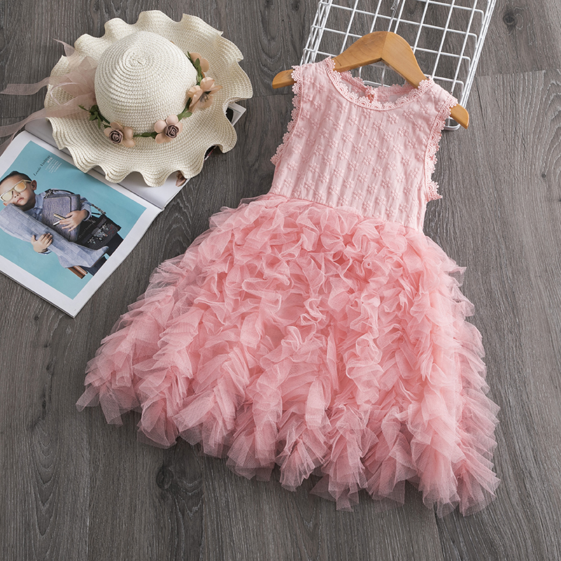Summer Girl Dress Casual Baby Girls Clothes Kids Dresses For Girls Lace Flower Wedding  Skirts