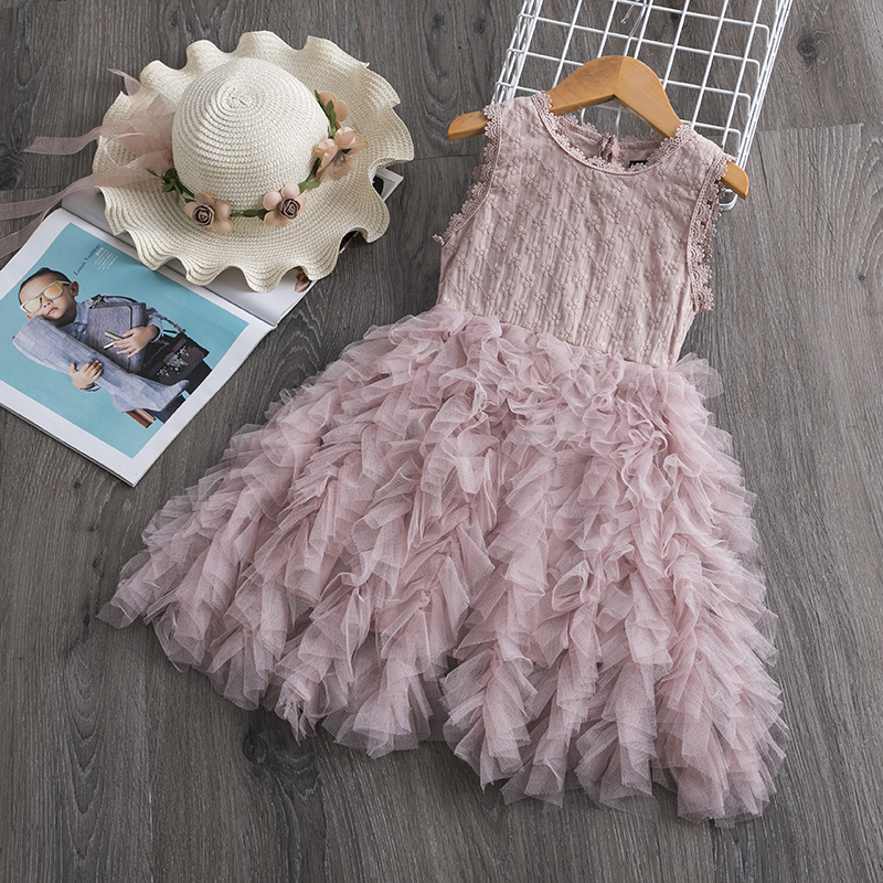 Summer Girl Dress Casual Baby Girls Clothes Kids Dresses For Girls Lace Flower Wedding  Skirts